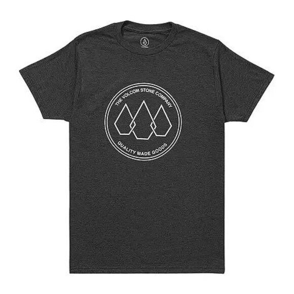 VOLCOM Men's Stone Link Short Sleeve T-Shirt Size S In Charcoal Heather - Picture 1 of 6